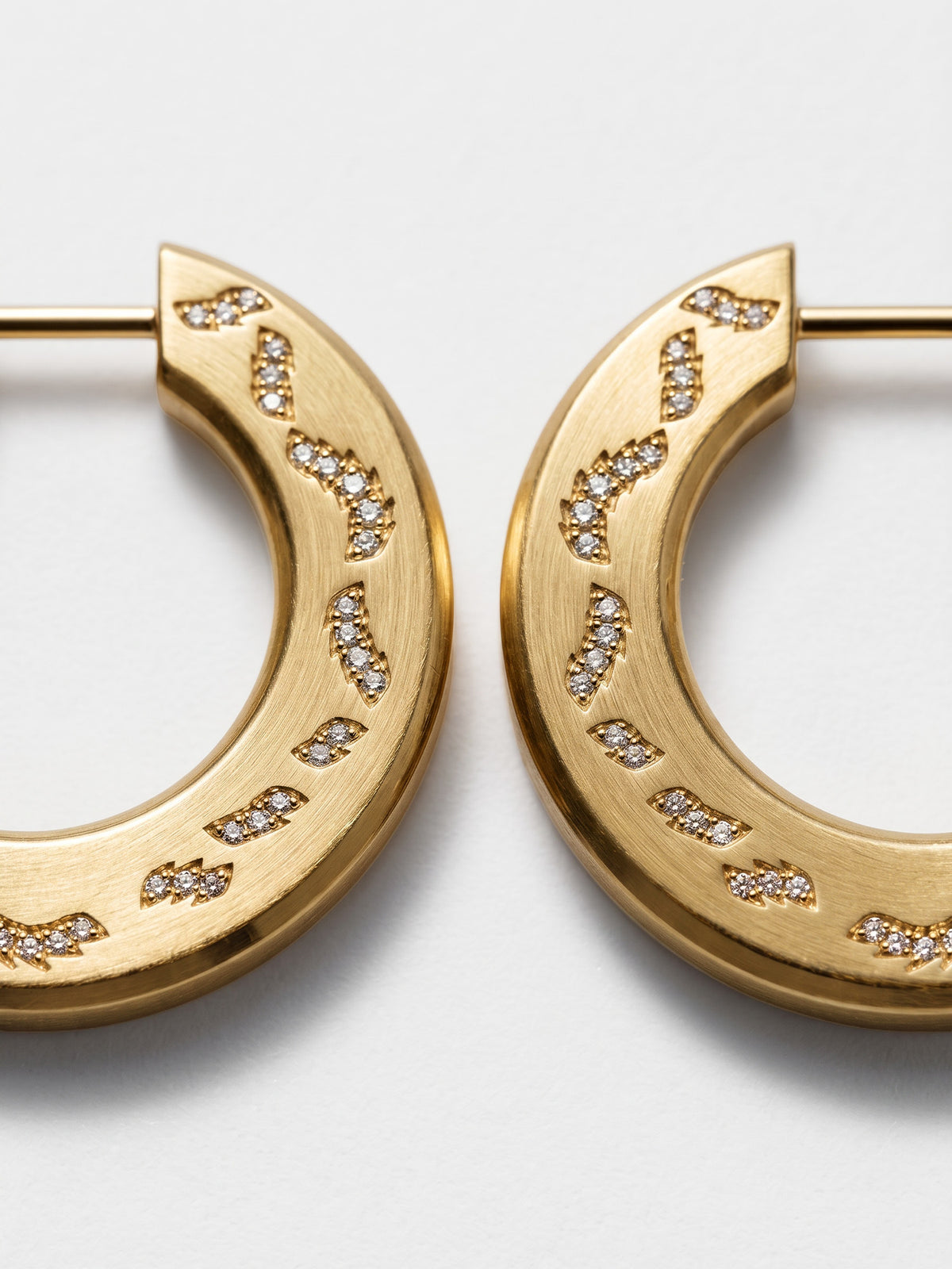 ONE Earrings, embroidery
