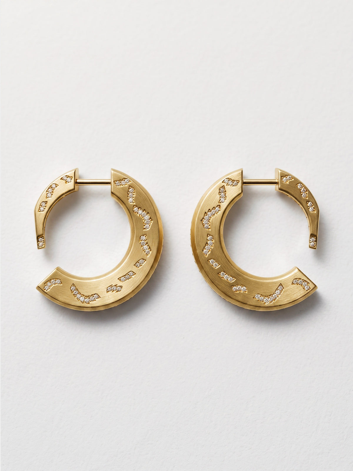 ONE Earrings, embroidery