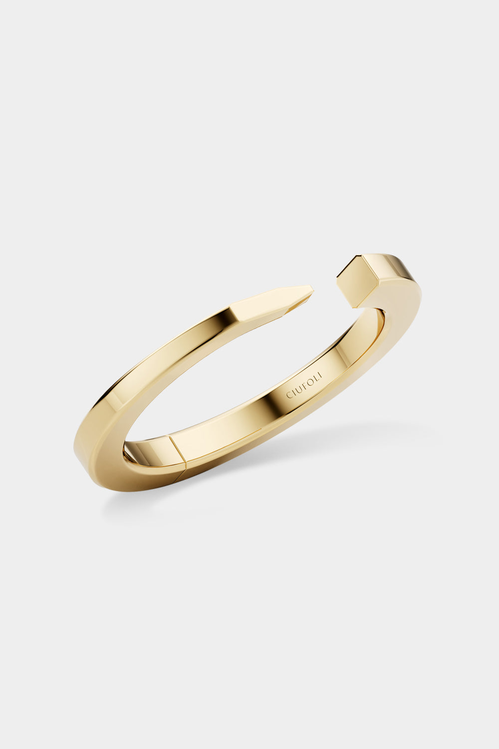 Ciufoli One sculptural yellow gold cuff bracelet