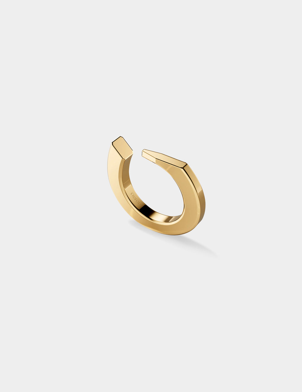 Ciufoli One sculptural yellow gold ring side view