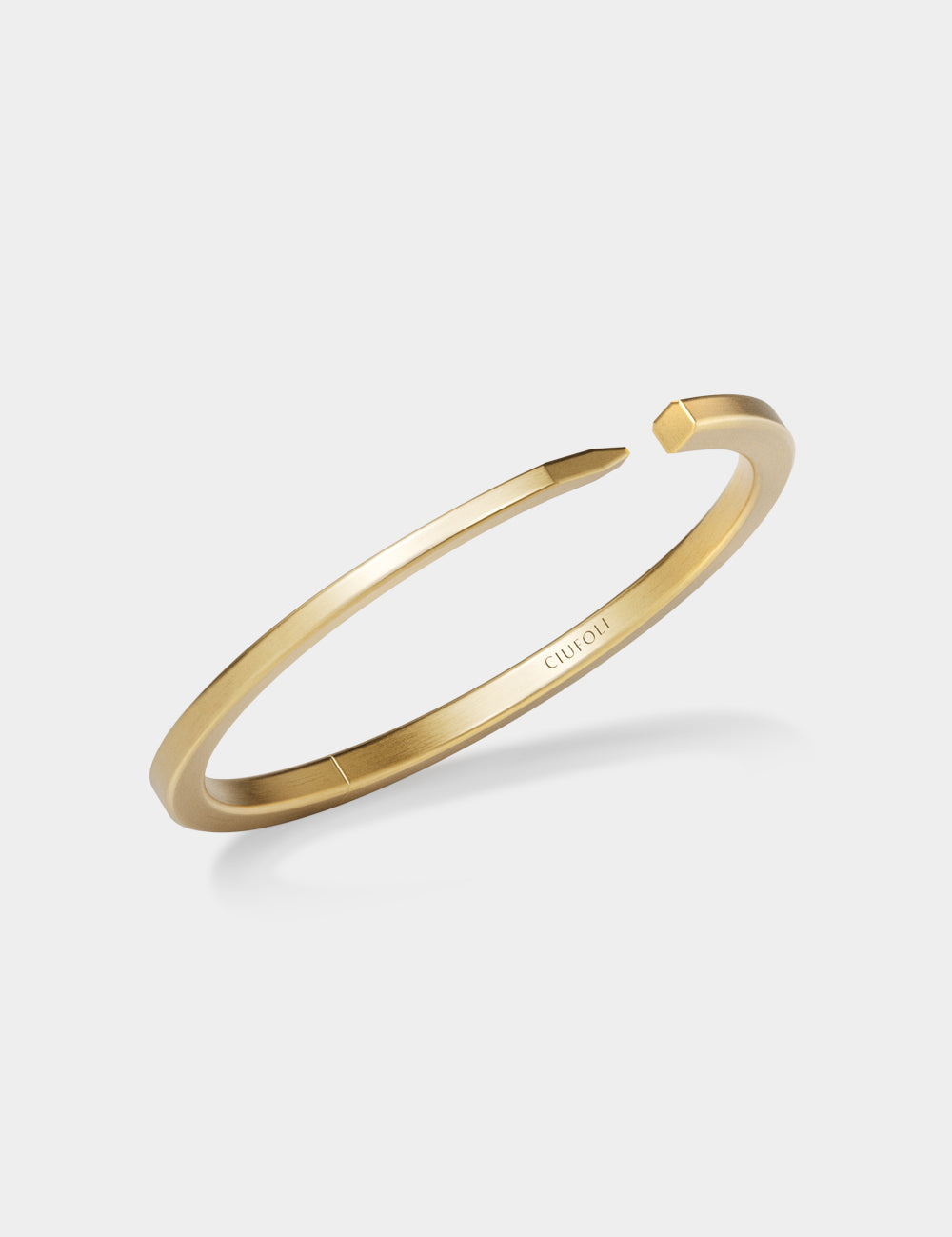 Ciufoli One sculptural yellow gold choker necklace top view