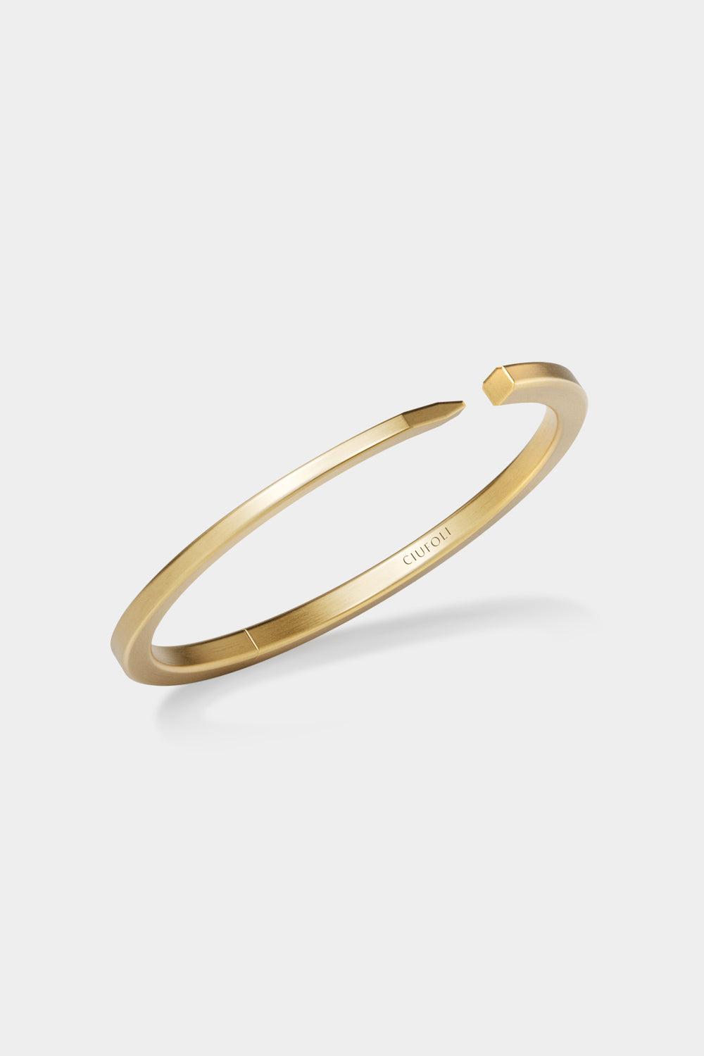 Ciufoli One sculptural yellow gold choker necklace top view